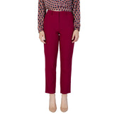 Vila Clothes Bordeaux Polyester Pant -   -  Vila Clothes.